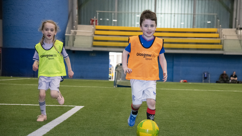 Children with football