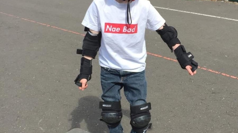 Child on Skateboard